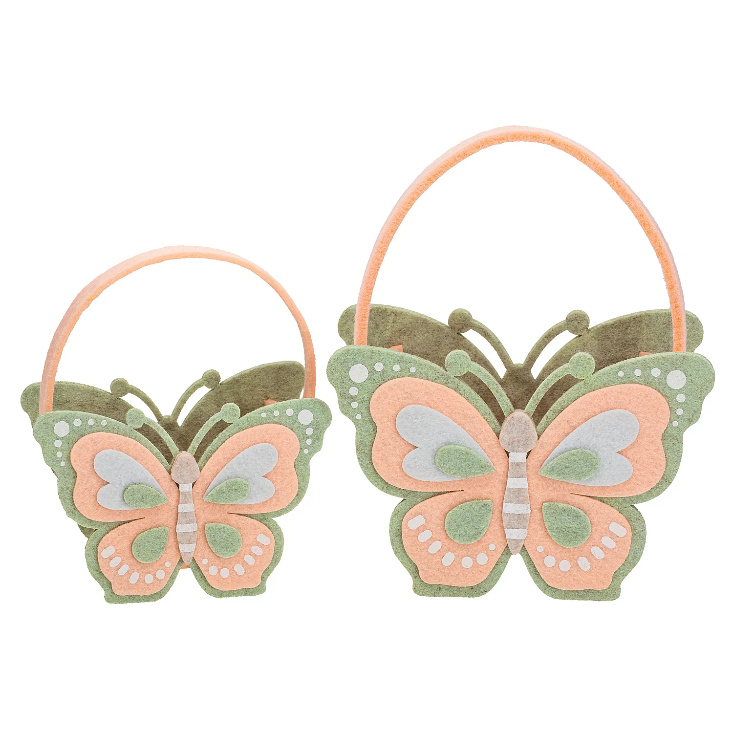 Filz-Körbchen Schmetterling, pastell, 2 Stück Image