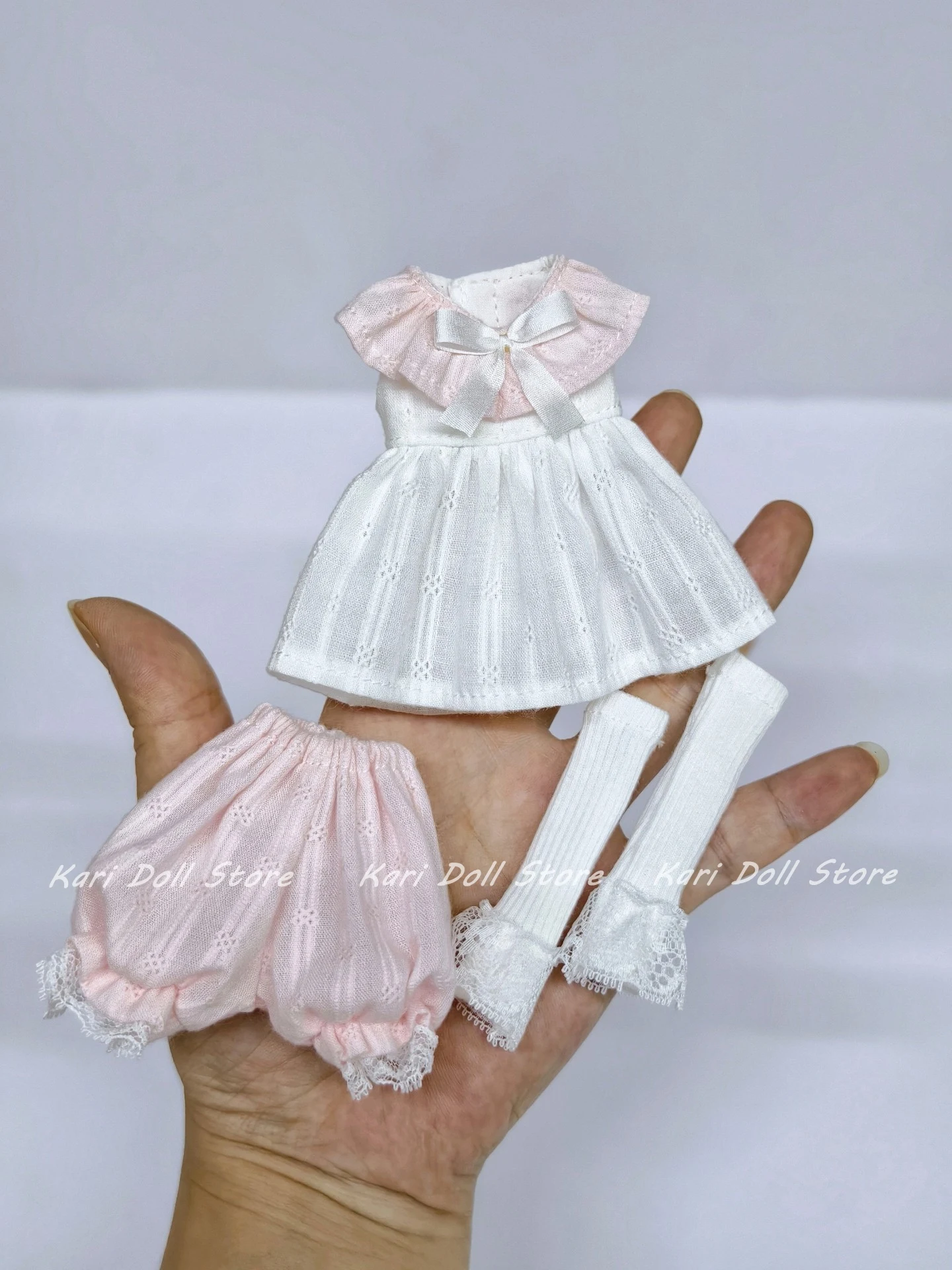 2026 Kari Puppenkleidung und -röcke Love Candy Bubble Pants dreifarbiges Set für Landazz Landoudou Azone Puppe