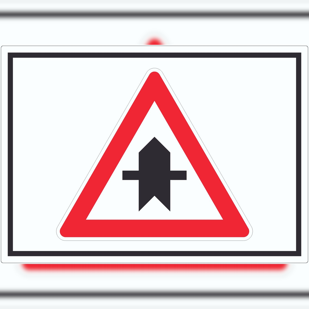 HB-Druck Vorfahrt nächste Kreuzung/Einmündung Symbol Aufkleber A1 (594x841mm) Image