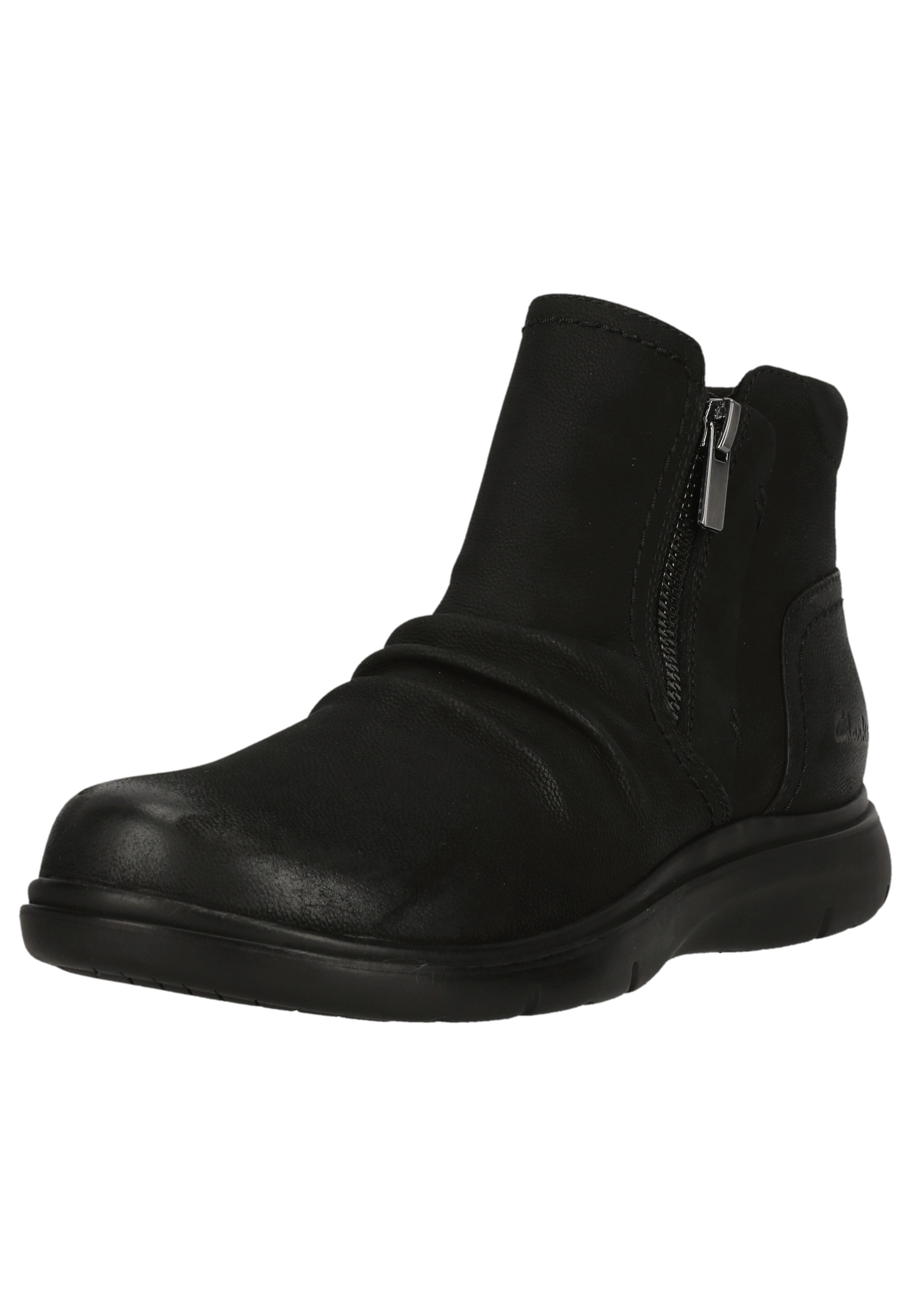 Stiefelette CLARKS, Damen, Gr. 38, schwarz, Leder, Schuhe Stiefelette, aus hochwertig verarbeiteten Materialien