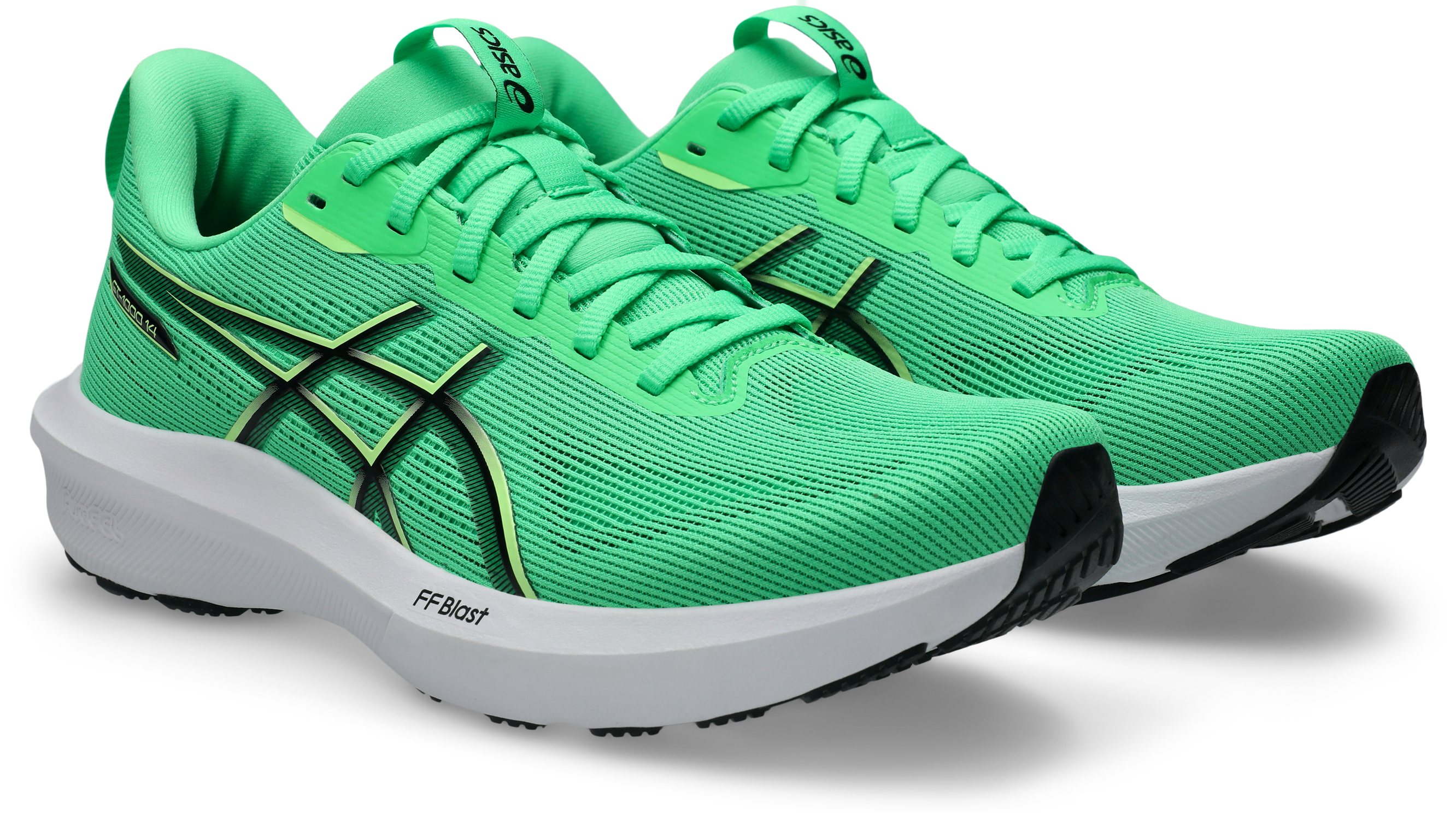 Laufschuh ASICS "GT-1000 14", Herren, Gr. 44,5, vital grün, illuminate grün, Synthetik, Schuhe Laufschuh, für mehr Stabilität