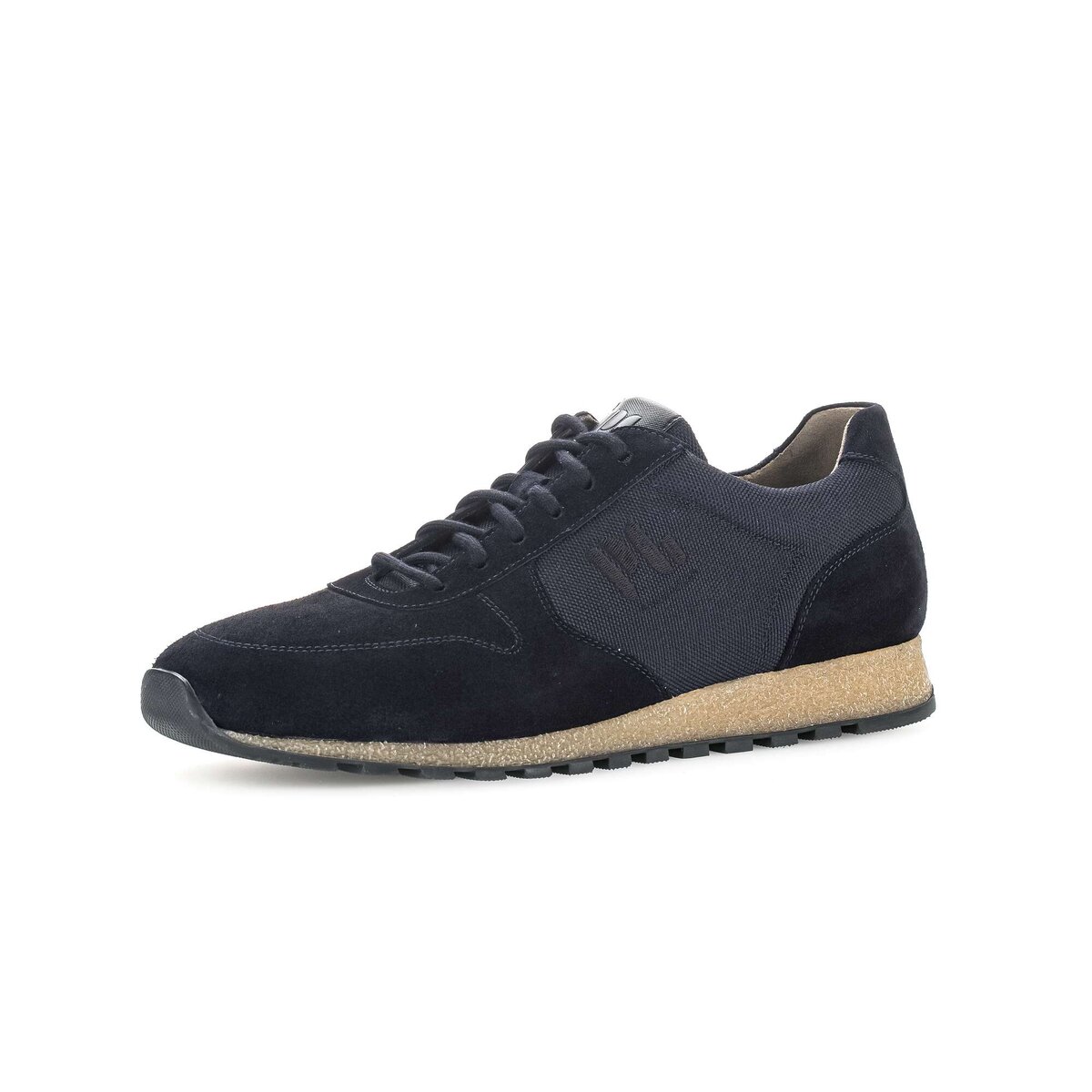 Sneaker GABOR "Gabor Sneaker low Materialmix Leder/Textil", Herren, Gr. 42, blau, Schuhe Sneaker