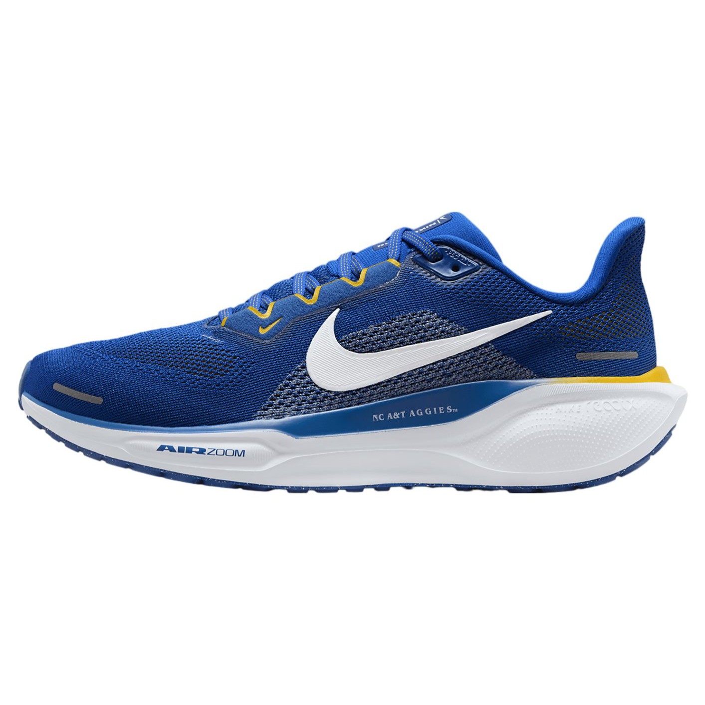 Nike Shoes | Men's Nike Pegasus 41 Nc A&T Aggies Athletic Running Shoes Fz5132-400 Size 12 | Color: Blue/Yellow | Size: 12