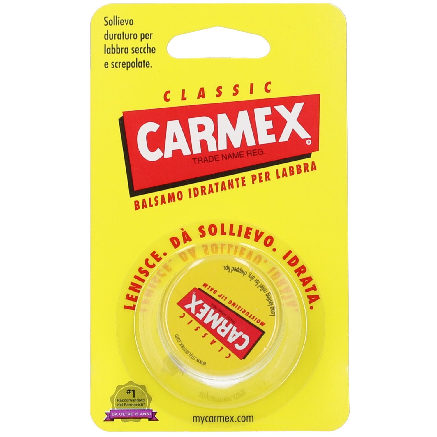 Carmex Classic Balsamo Idratante Labbra Barattolo 7,5 g Protezione per