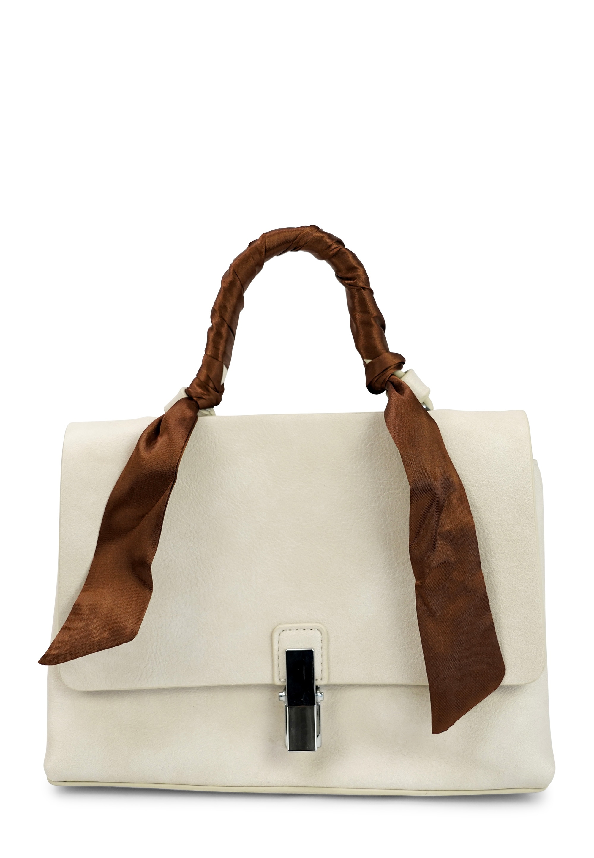 Schultertasche HARPA "SUSI", Damen, Gr. B/H/T: 11cm x 18cm x 25cm, ecru, Polyurethan (PU), unifarben, Taschen Schultertasche, mit zwei Fächern