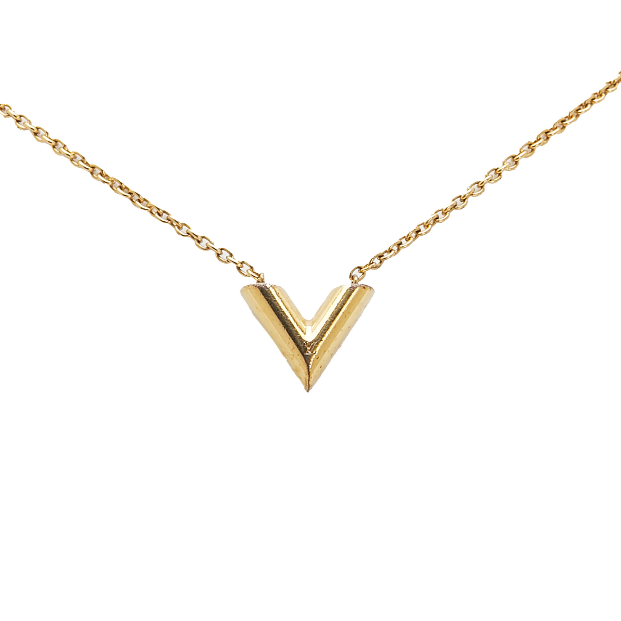 Louis Vuitton Pre-owned Womens Pendant Necklace - Mustard Metal - One Size | Louis Vuitton Pre-owned Sale | Discount Designer Brands