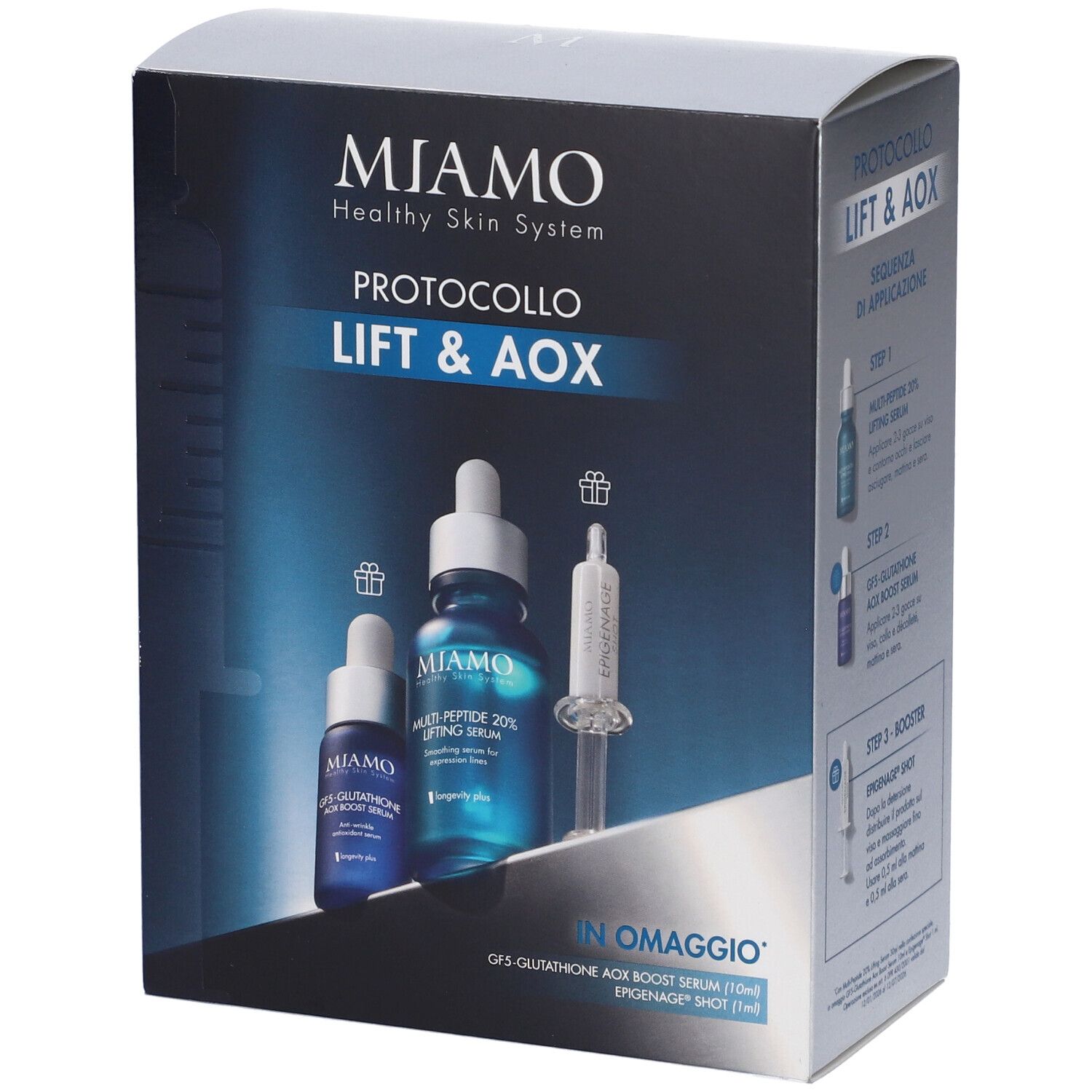 Miamo Protocollo Lift & Aox Multi-Peptide 20% Lifting Serum + GF5 Glut
