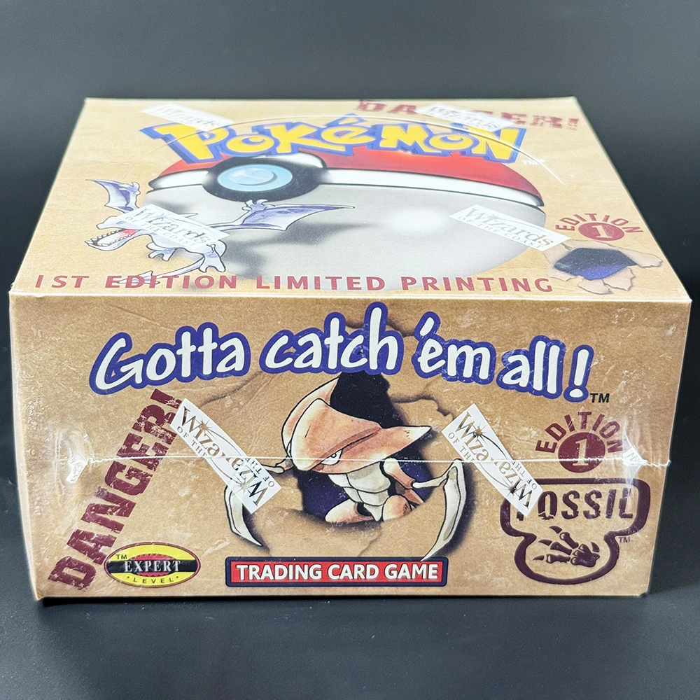 PKM Fossil Booster Pack Box TCG 1a edizione Carte da gioco Proxy 1 scatola 36 confezioni Aerodattyl Lapras 1 confezione da 11 carte Confezione sigillata