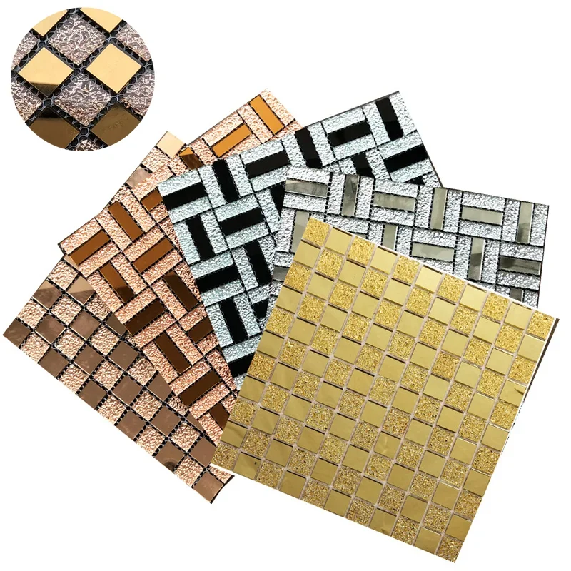 3PCS Kristall Glas Mosaik Fliesen Backsplash Küche Wand Fliesen Aufkleber Showroom Schrank Tür Rahmen Dekorieren Wand Aufkleber Tapete