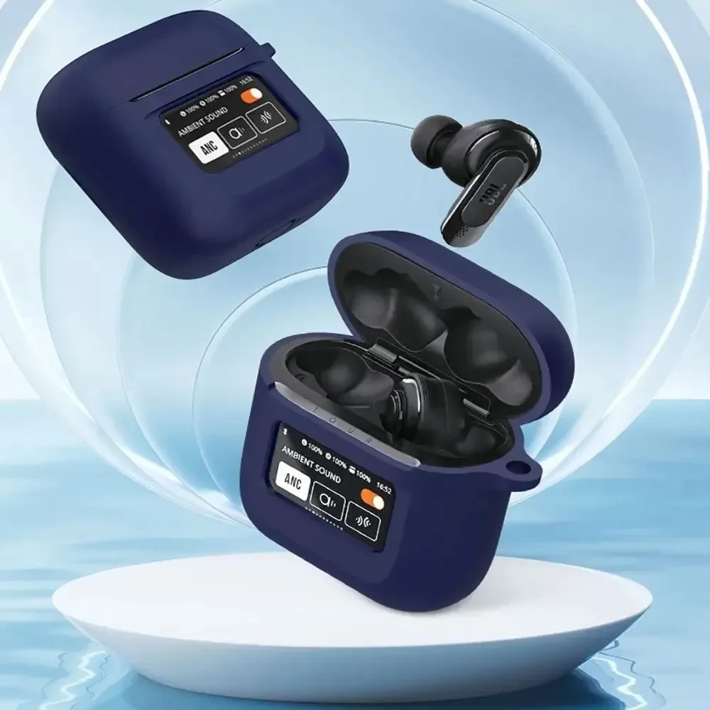 Silikon-Schutzhülle, Ladetasche, Headset-Aufbewahrungstasche, Haken, geeignet für JBL Tour Pro 2-Hülle, Bluetooth-Headset Image