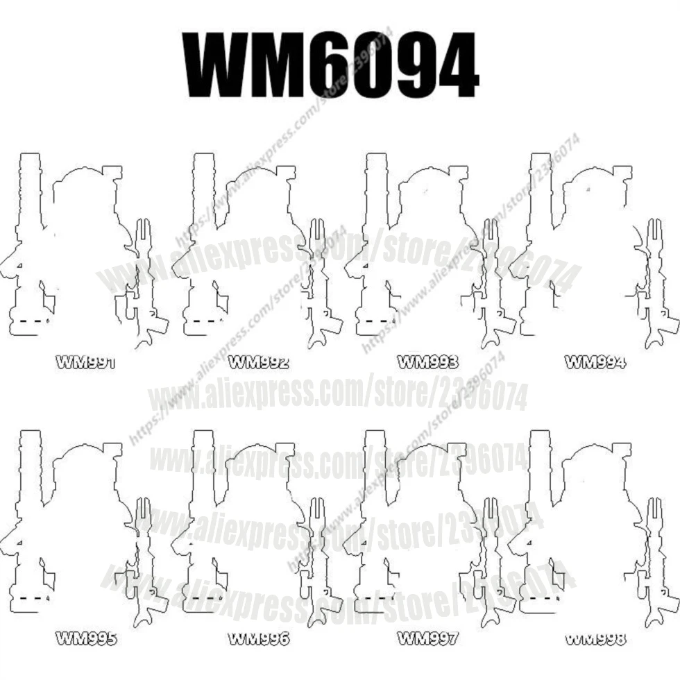 WM6094 Action-figuren Film Bausteine Ziegel WM991 WM992 WM993 WM994 WM995 WM996 WM997 WM998 Geschenk Spielzeug Image