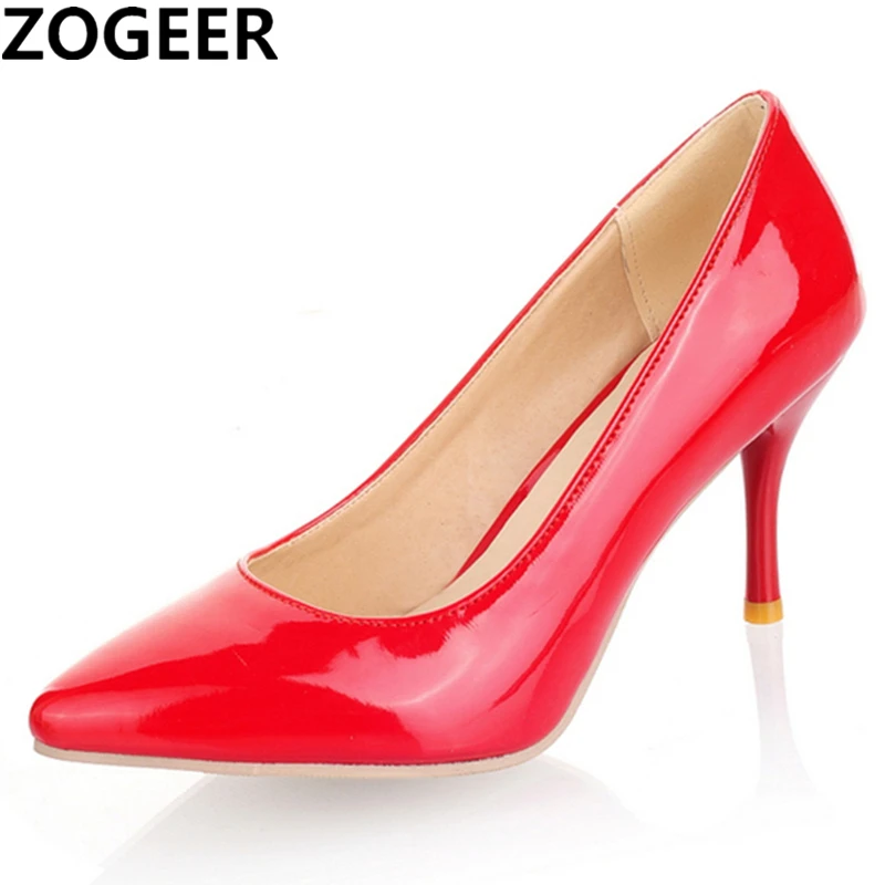 Mode High Heels Frauen Pumpt Schuhe Große Größe 45 47, Klassisch Weiß Rot Nude Rosa Mit Hohen Absätzen Sexy Prom OL Büro Hochzeit Schuhe dame