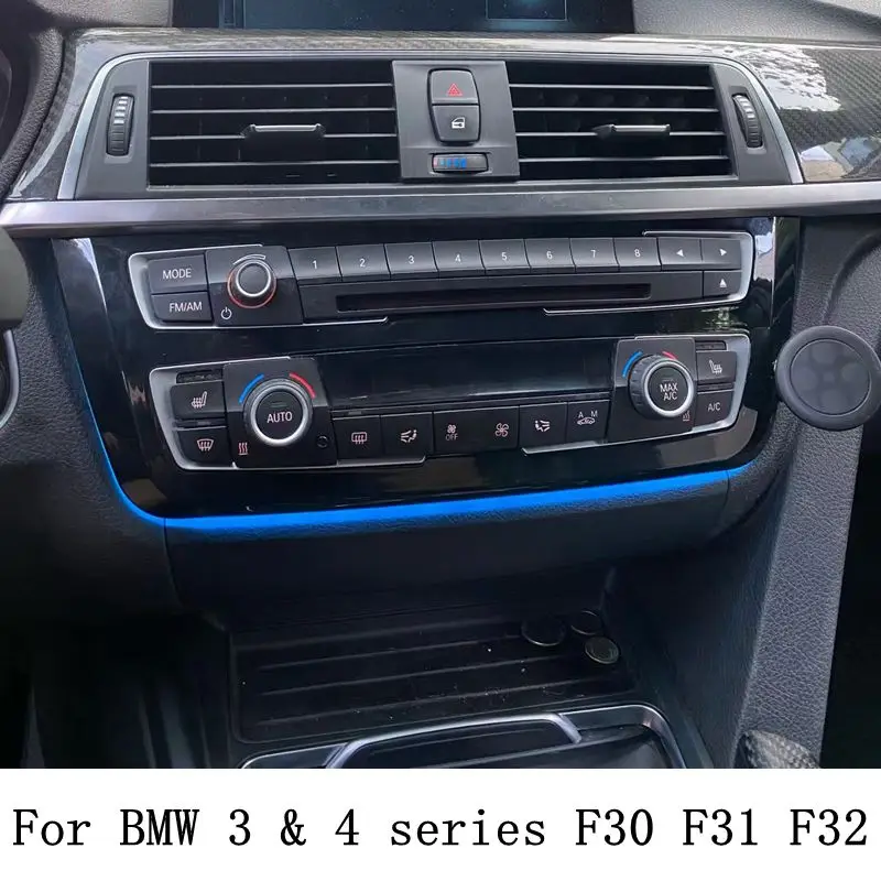 2 farbe Mittelkonsole AC Panel Umgebungs Licht Für BMW 3er F30 F35 4er Radio Trim LED Dashboard Licht atmosphäre Lampen Image