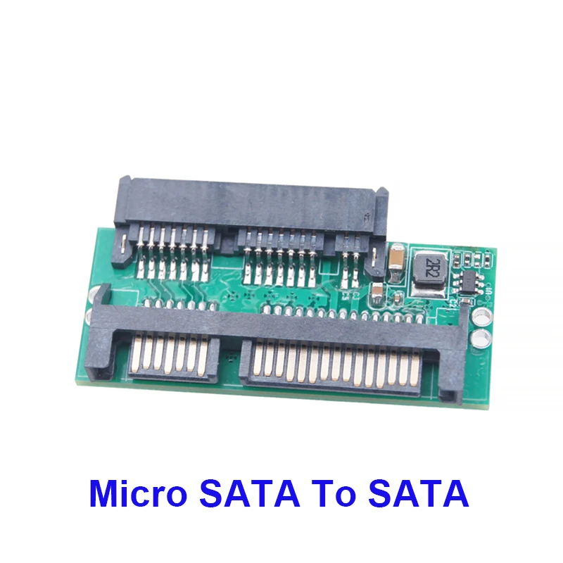 Micro SATA 9+7PIN Buchse auf SATA 7+15PIN Stecker 1,8 Zoll auf 2,5 Zoll SSD HDD Adapt Card Festplatte Parallel auf serieller Port Image