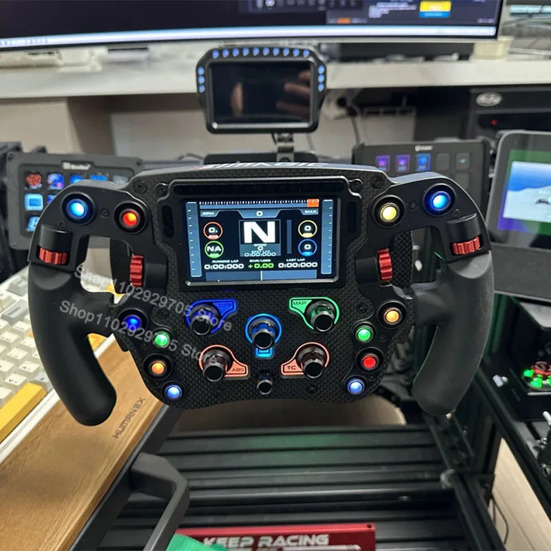 Für Simagic FX PRO Formula Lenkrad Kohlefaser SIM Racing Lenkrad mit 4,3-Zoll-Display Image