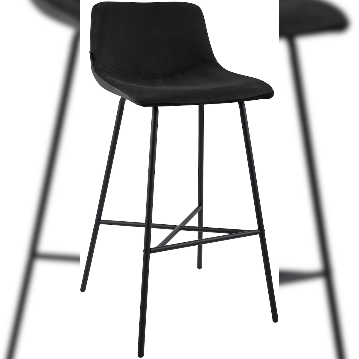 CLP Barhocker Altona schwarz/Samt Image