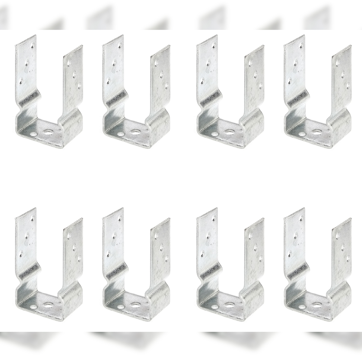 Alberts 8 x U-Pfostenträger, 81x150 mm, feuerverzinkt, zum Aufschrauben, Tiefe 60 mm Image