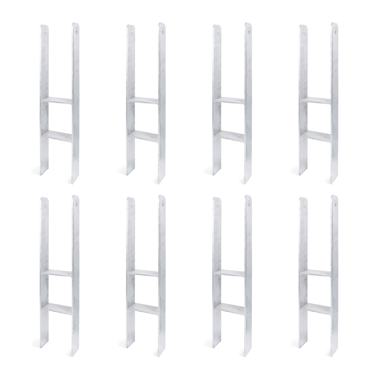 Alberts 8 x H-Pfostenträger, 161x800 mm, Materialstärke 8 mm, Tiefe 60 mm, feuerverzinkt Image