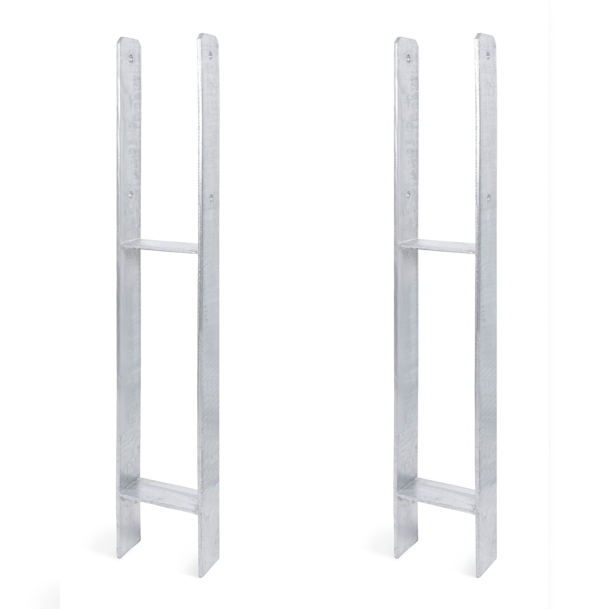 Alberts 2 x H-Pfostenträger, 116x800 mm, Materialstärke 6 mm, Tiefe 60 mm, feuerverzinkt Image