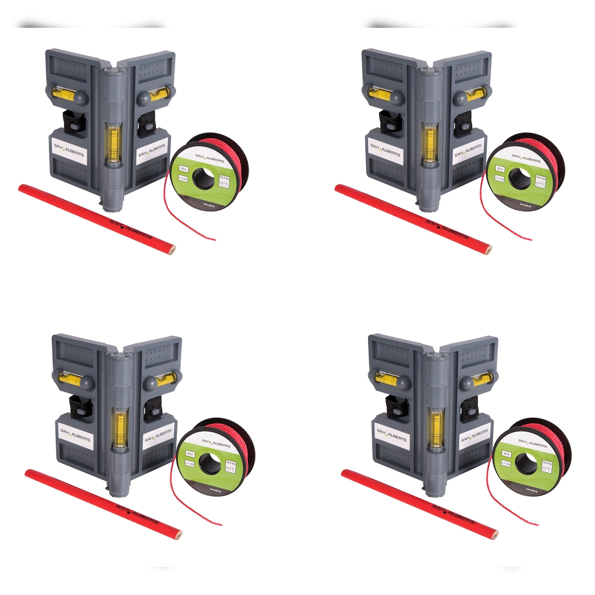 Alberts 4 x Montagehilfe für Pfostenträger, Bodenhülsen und Metallpfosten, Kunststoff, grau Image