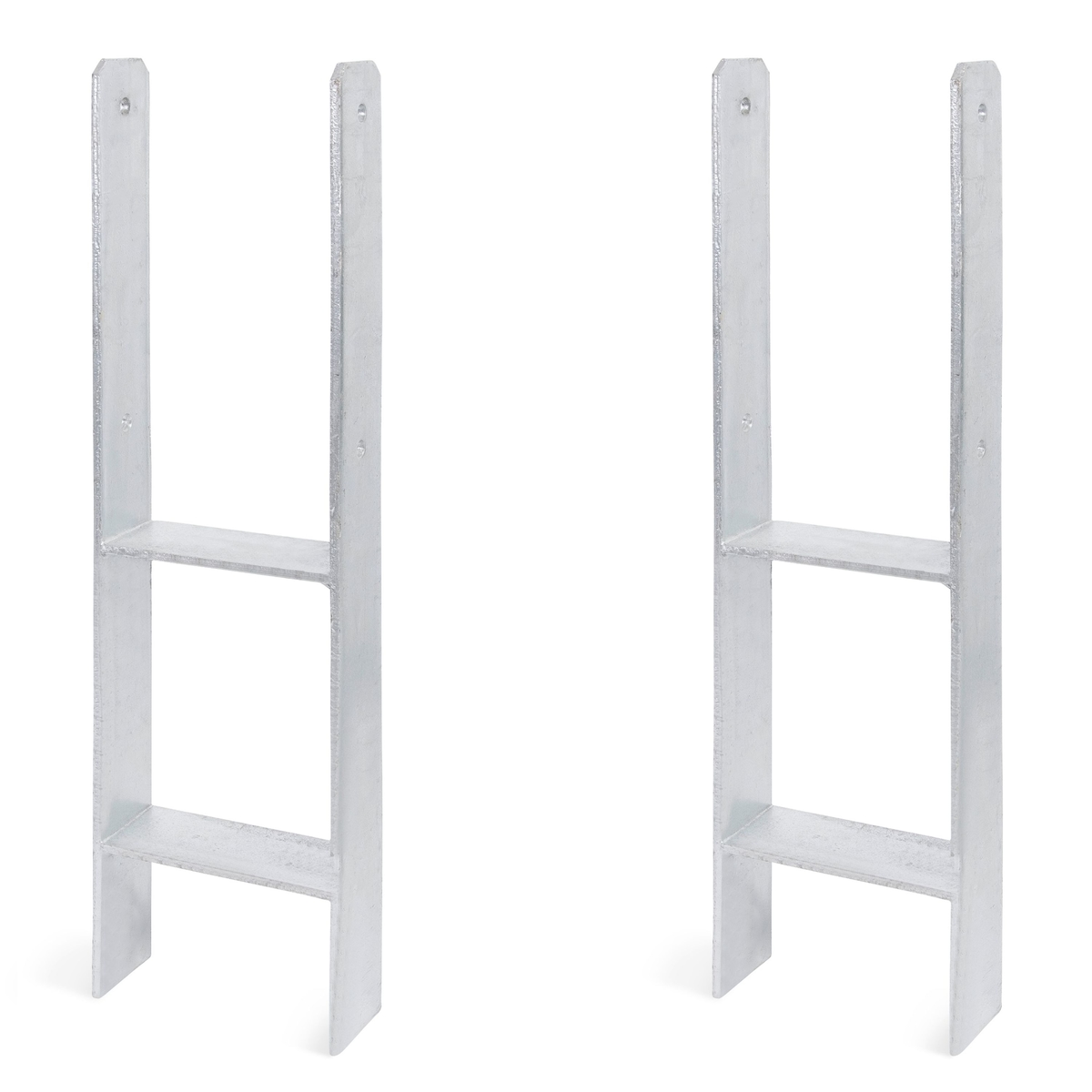 Alberts 2 x H-Pfostenträger, 141x600 mm, Materialstärke 6 mm, Tiefe 60 mm, feuerverzinkt Image