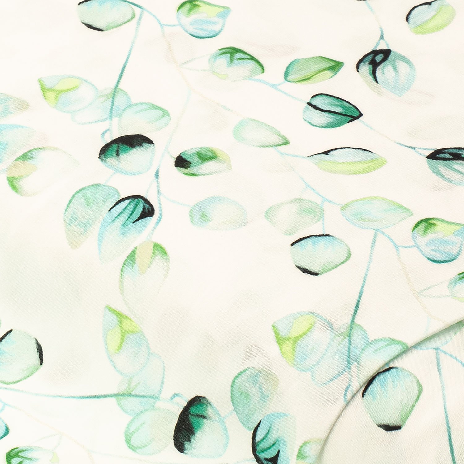 Viskose-Blusenstoff / Javanaise „Eukalyptus“, grün-color
