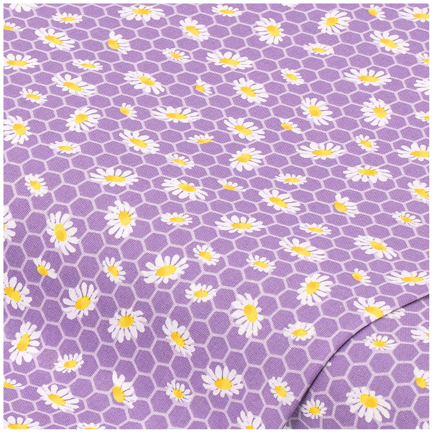 Baumwollstoff Blüten & Waben „Sina“, lila-color