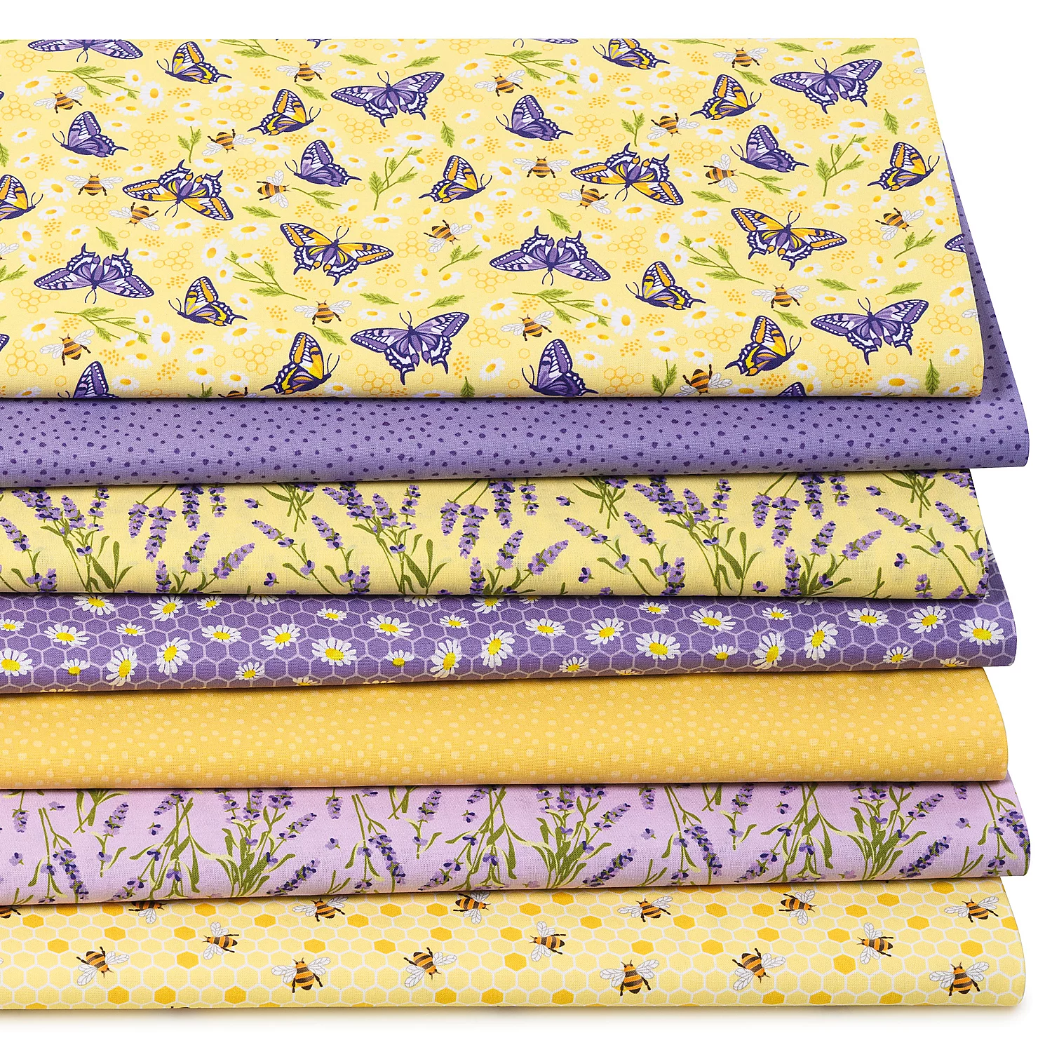 Patchwork- und Quiltpaket Bienen & Lavendel, lila-color