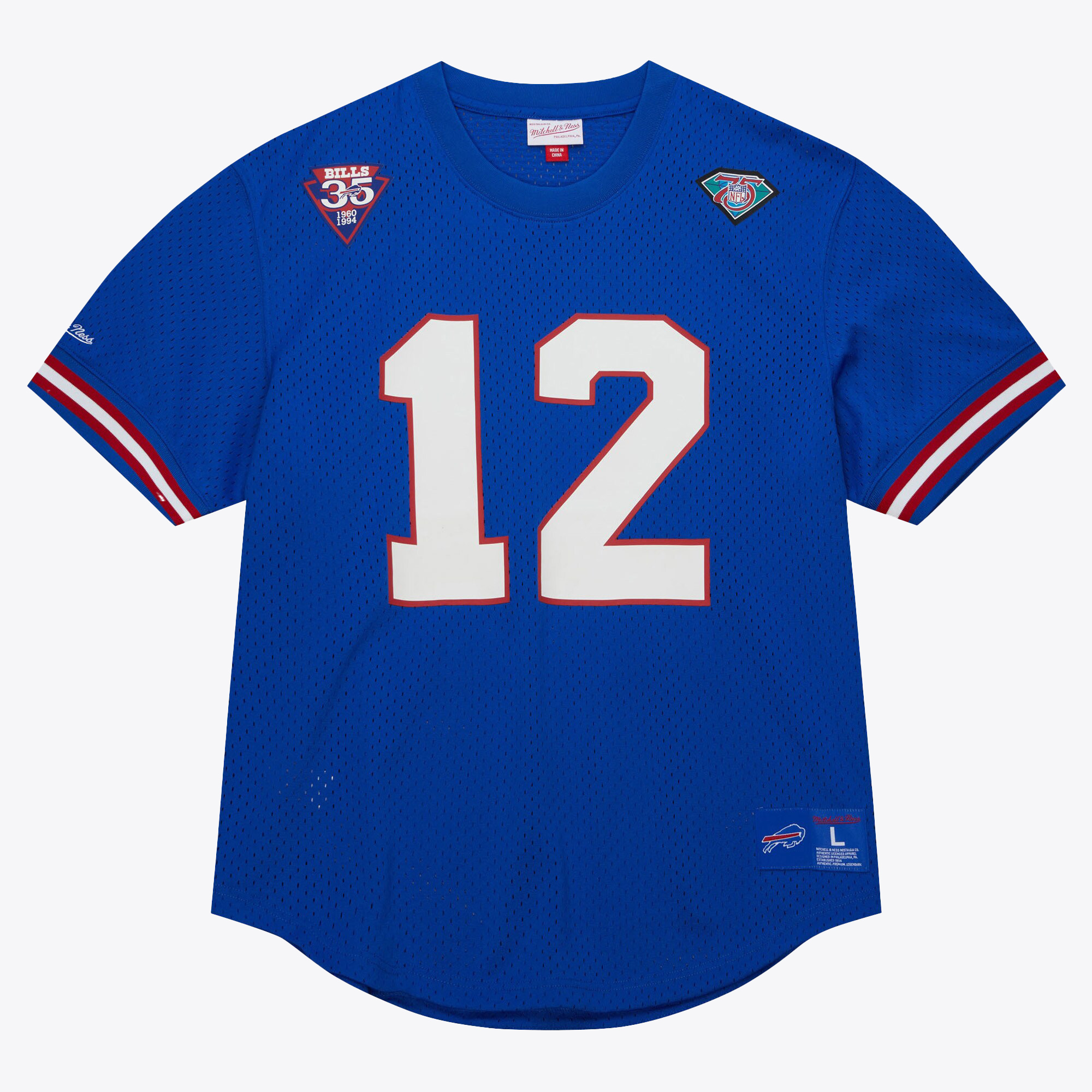 Buffalo Bills Mitchell & Ness Name & Nummer Mesh Trikot - königsBlau - Jim Kelly - Herren Image
