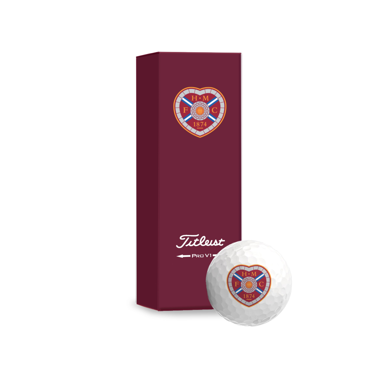 Heart of Midlothian FC Titleist Pro V1 – 3er-Pack in individueller Schutzhülle Image