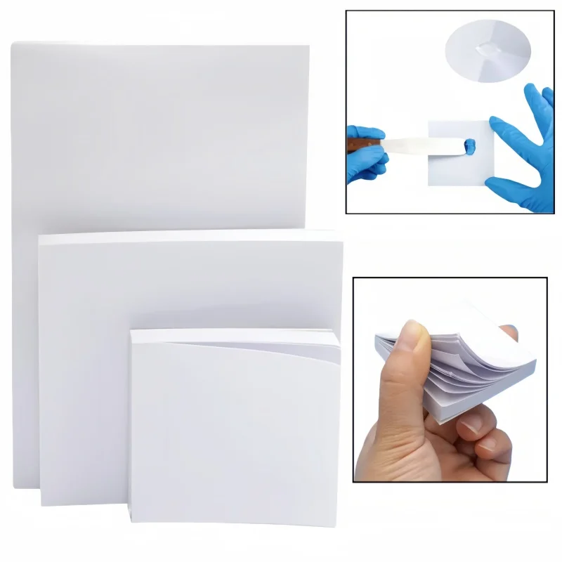 50 Sheets/pack Dental Adhesive Powder Mix Paper Disposable Mix Paper Double Sided Waterproof Mixing Paper Dentist Sampling Paper