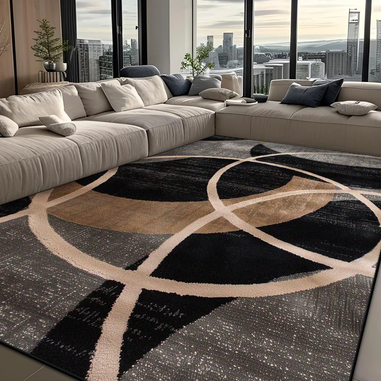 Abstract Large Area Carpets Living Room Decoration Home Bedroom Door Bedside Soft Rug Lounge office Tables Non-slip Mat Washable