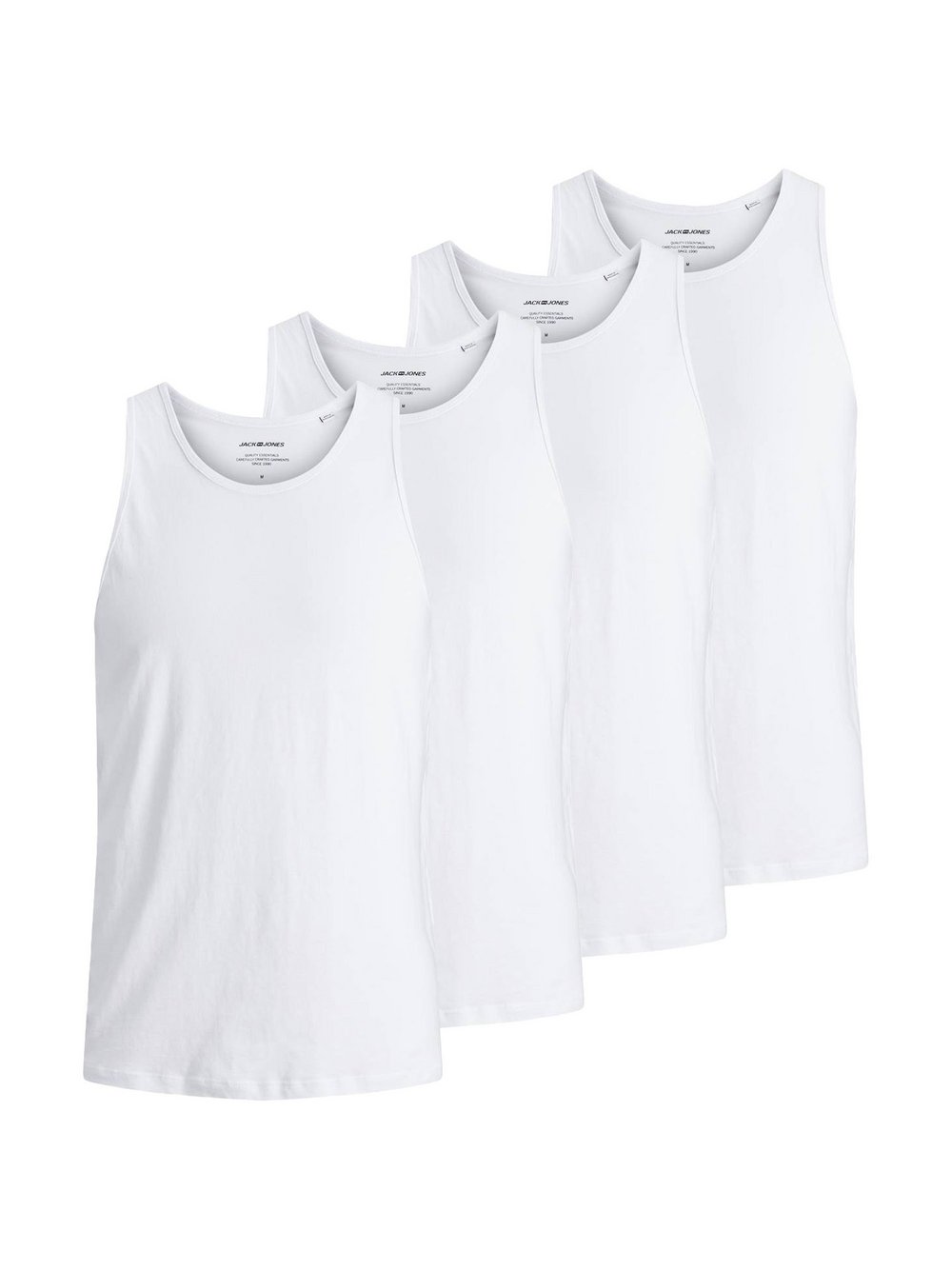 Jack & Jones Unterhemd 4er Pack Herren weiß, M Image