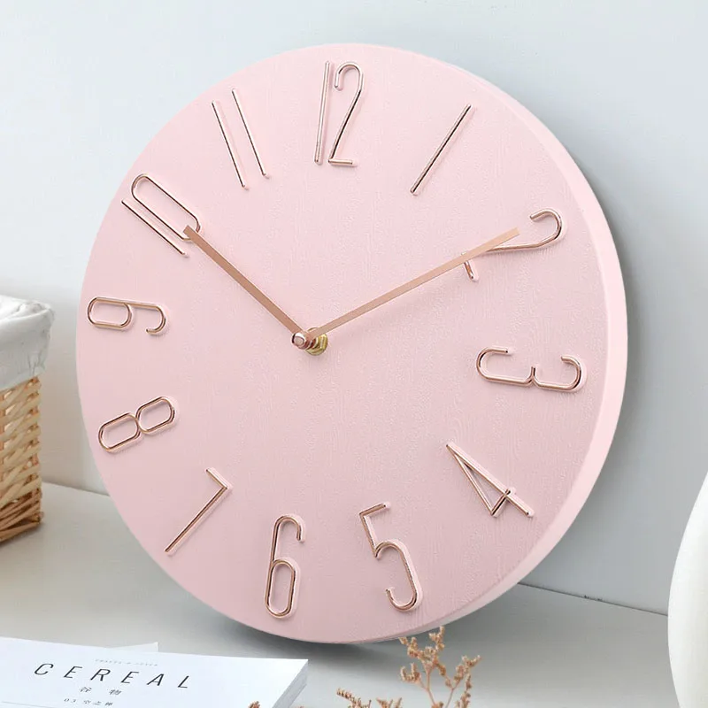 Wanduhr Wohnzimmer Haushalt hängen Mode Uhr Licht Luxus moderne einfache kreative hängende Wand ultra-leise minimalistisch Image