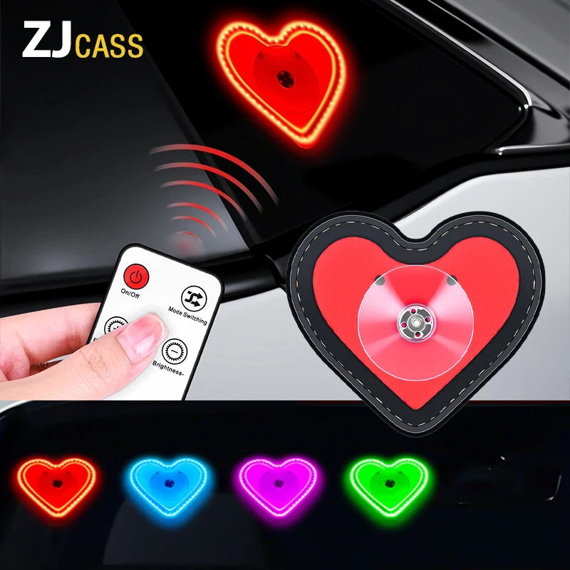 Auto Dreieck Fenster Liebe Licht Heckscheibe beleuchtete Innendekoration USB Verkabelung freies Umgebungslicht LED Neonlicht Image