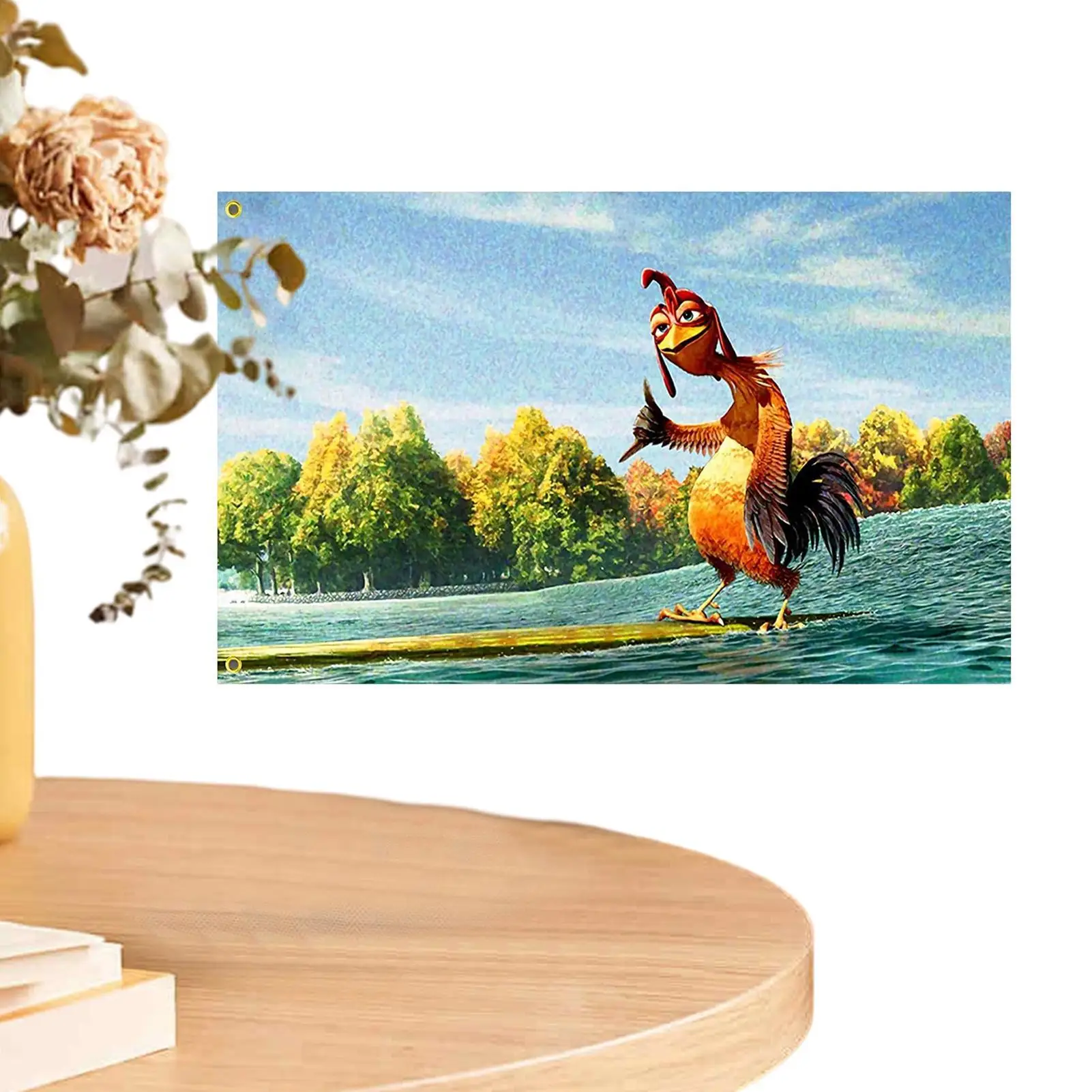 Huhn Joe Flagge Wandbehang Huhn Flagge Wandteppich Wand Garten Flagge Doppelseitige Flagge Wand Kunst Dekor für Garten Wohnzimmer Image