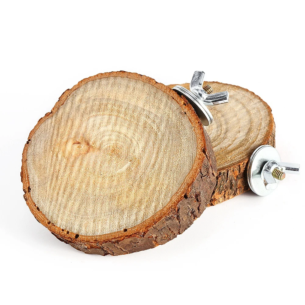 Papagei Haustier Vogelkäfig Kau spielzeug Naturholz Stand Plattform für Sittich Nymphen sittich Papagei Holz Rundst änder aus Holz