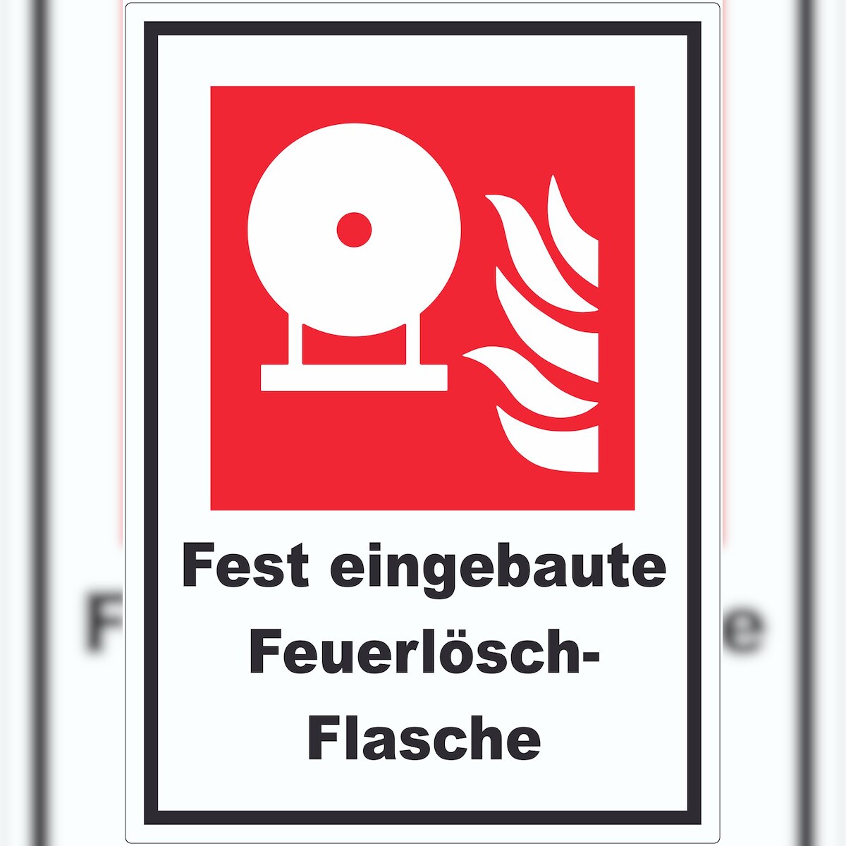 HB-Druck Fest eingebaute Feuerlösch-Flasche Aufkleber A3 (297x420mm) Image