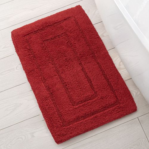 Kassa Design Rectangle Bath Rug, 40 x 24, Garnet