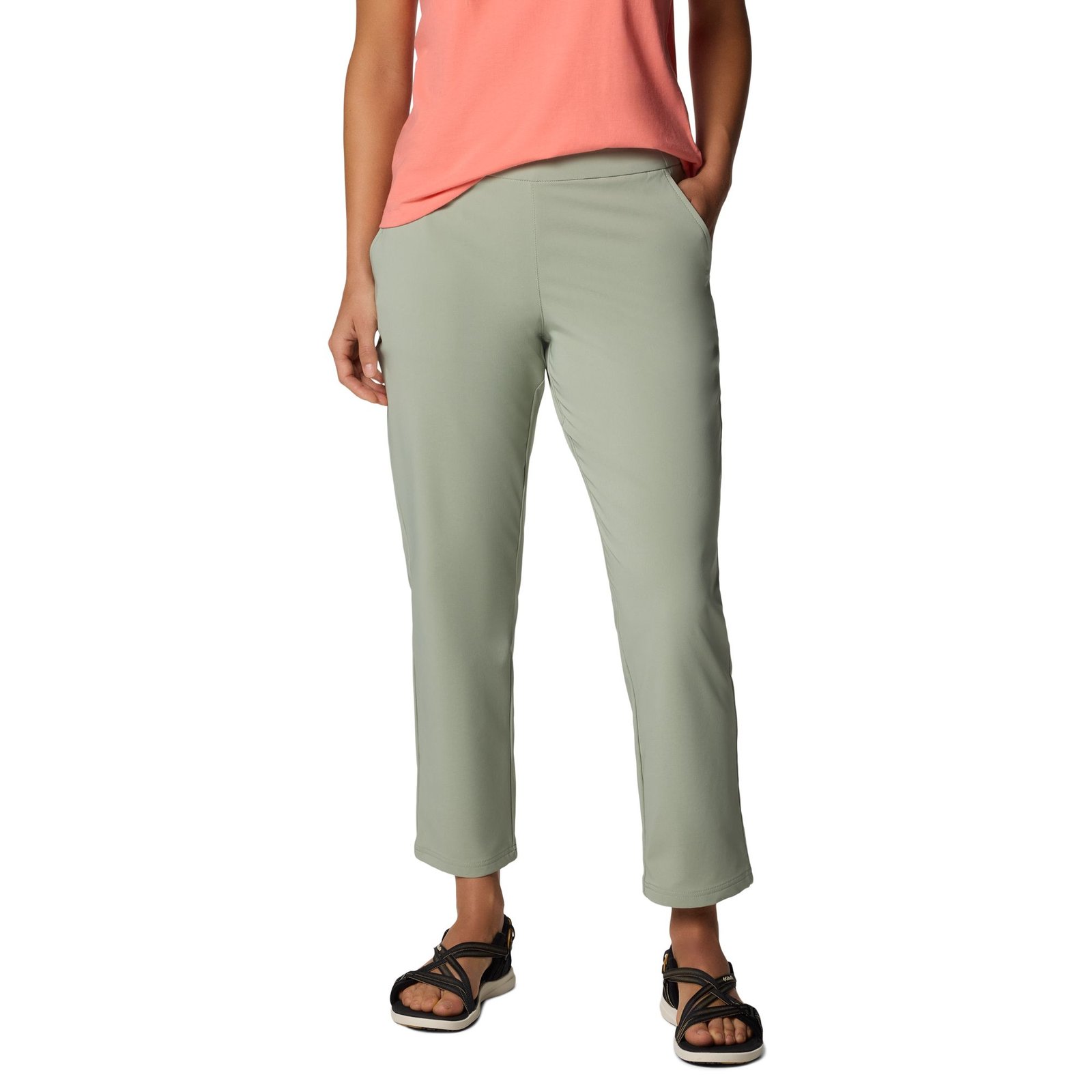 Columbia Women's All Seasons Pull-On Pant (Size L-Long) Safari, Polyester