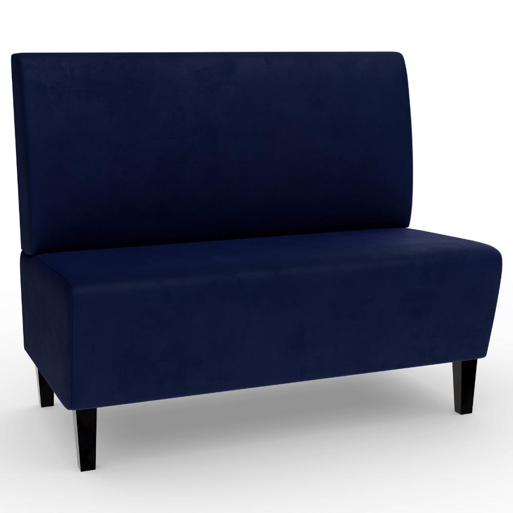 BIG Möbel GmbH Gastro Sitzbank Paris | 120 cm breit | Samtstoff in Blau | Glatt | Dinerbank Image