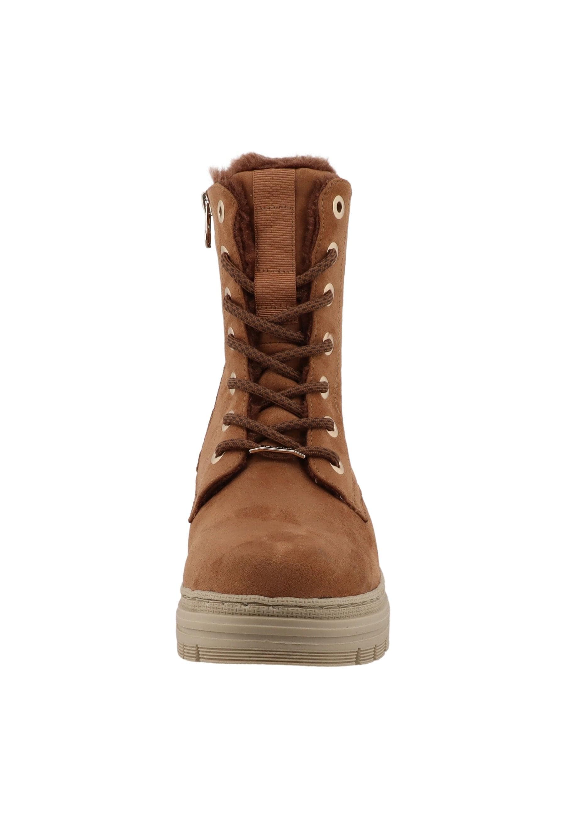 Stiefel TOM TAILOR "Tom Tailor Tall Boots", Damen, Gr. 37, hazel, Polyester, unifarben, Schuhe Stiefel