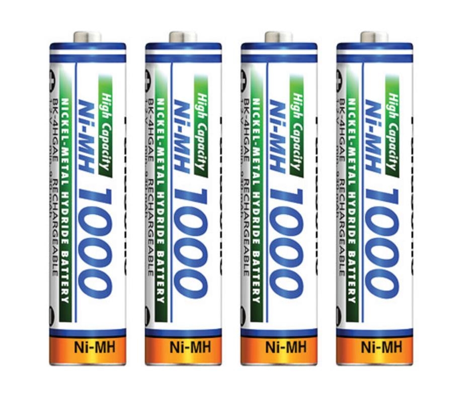 4x Panasonic AAA Akku´s Accu Ni-MH Micro 1,2V 1000mAh DECT Siemens Telefon 1,2V Image