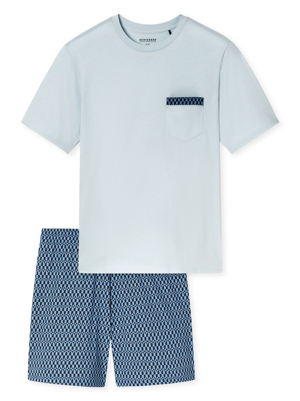 Schiesser Pyjama Herren hellblau, 64 Image