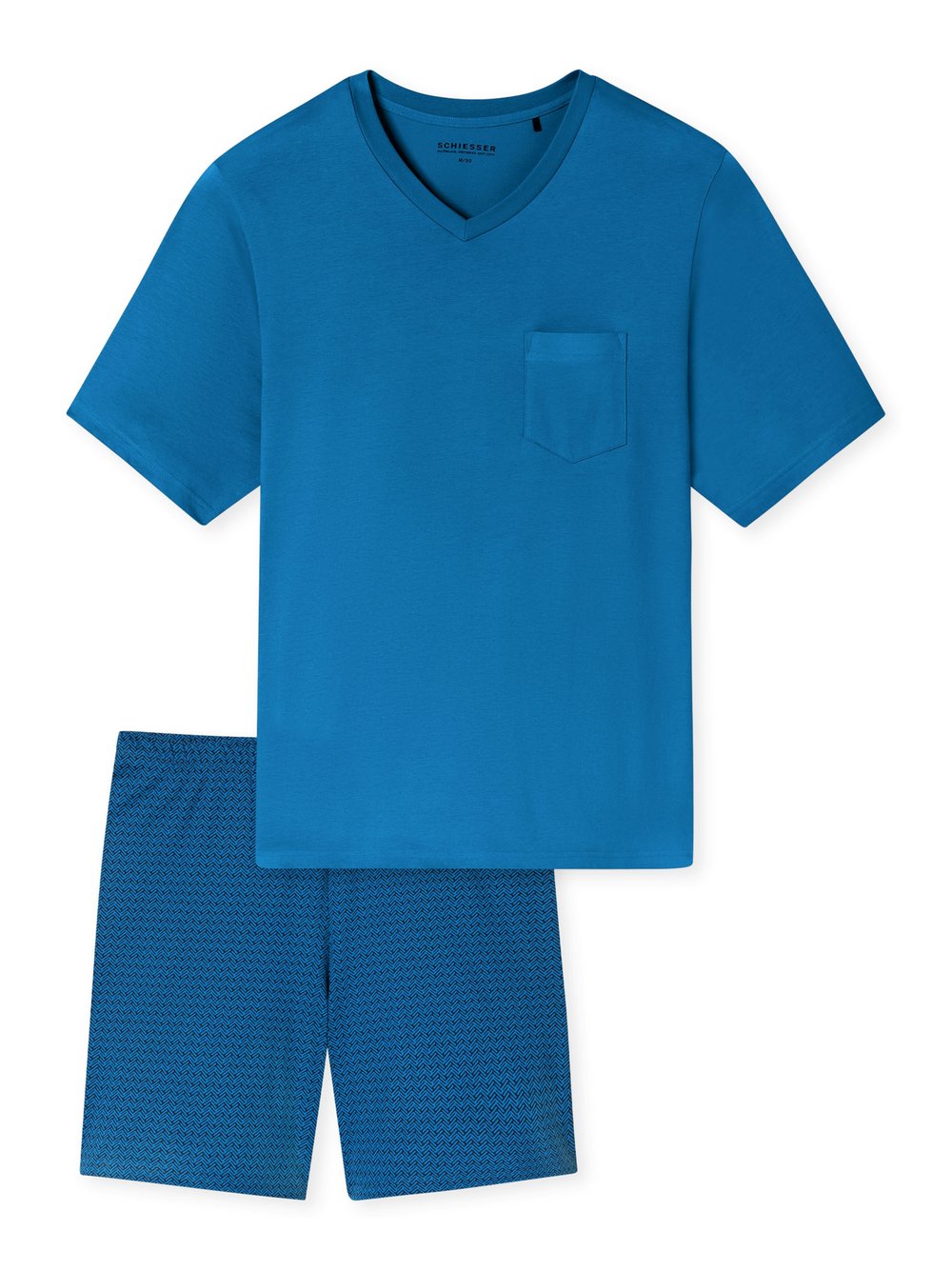 Schiesser Pyjama Herren blau, 50 Image