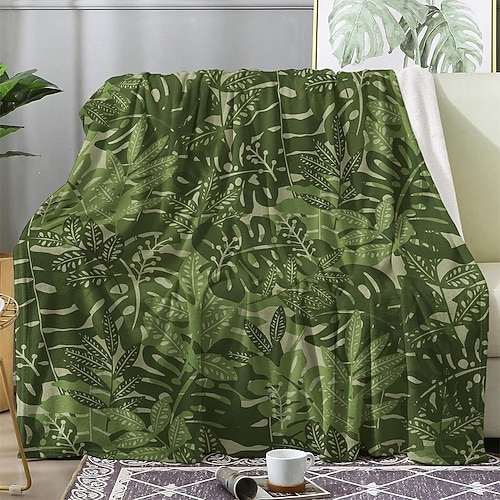 Decke Fleecedecken Überwurfdecke für die Couch Blume Klassisch 3D Sofa Bett Dekorative Decke Warme Decke Wohndeko Image