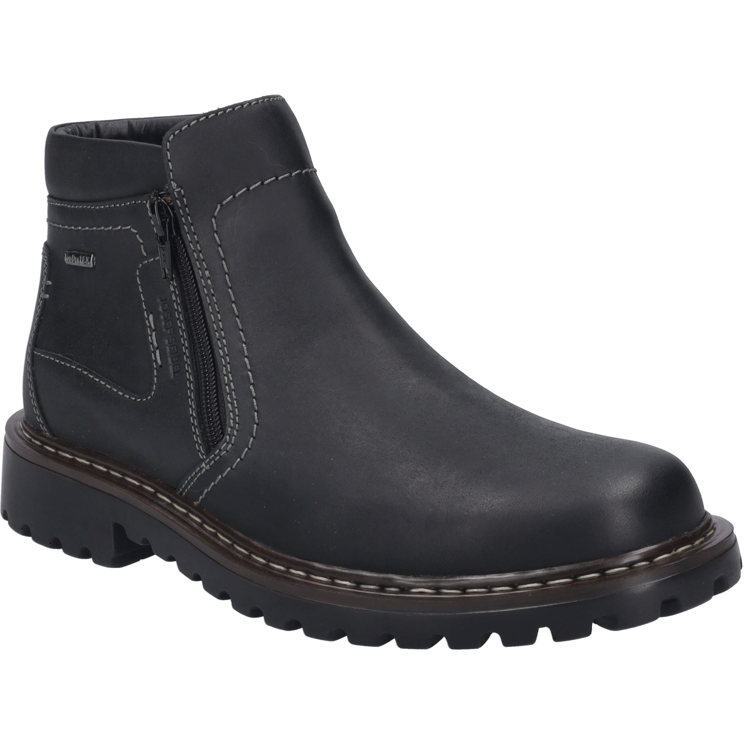 Stiefelette JOSEF SEIBEL "Chance 55, schwarz", Damen, Gr. 45, schwarz, Obermaterial: 100% Rindsleder Leather cow., Schuhe Stiefelette