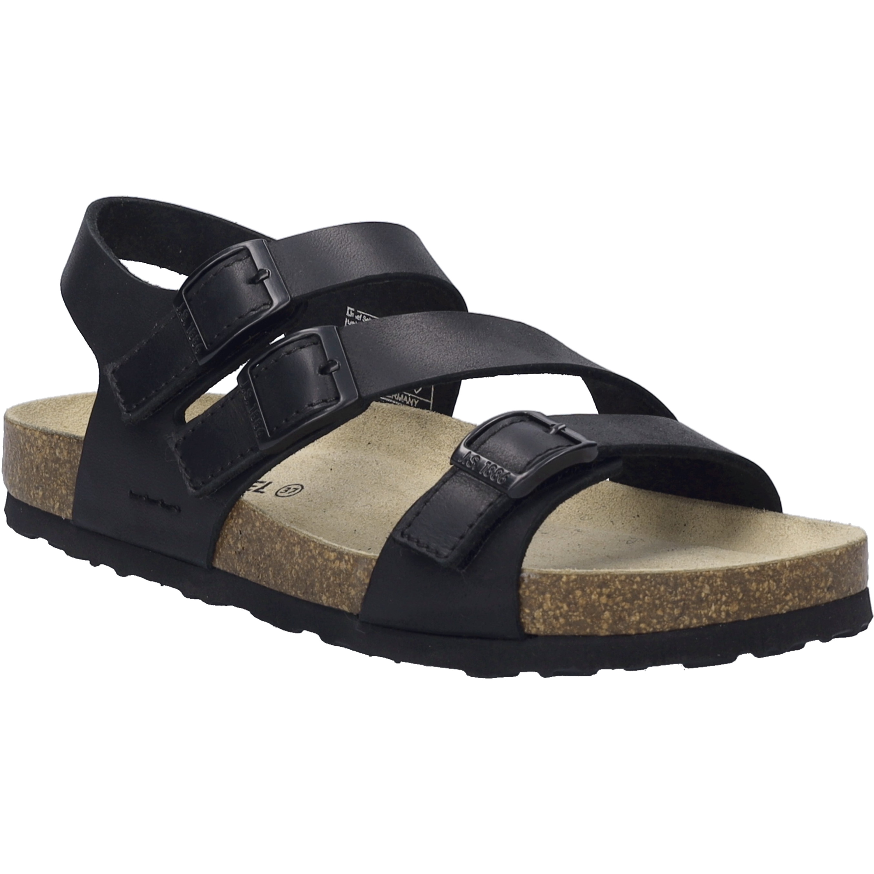 Sandale JOSEF SEIBEL "Hermine 16, schwarz", Damen, Gr. 39, schwarz, Obermaterial: 100% Rindsleder Leather cow., Schuhe Sandale