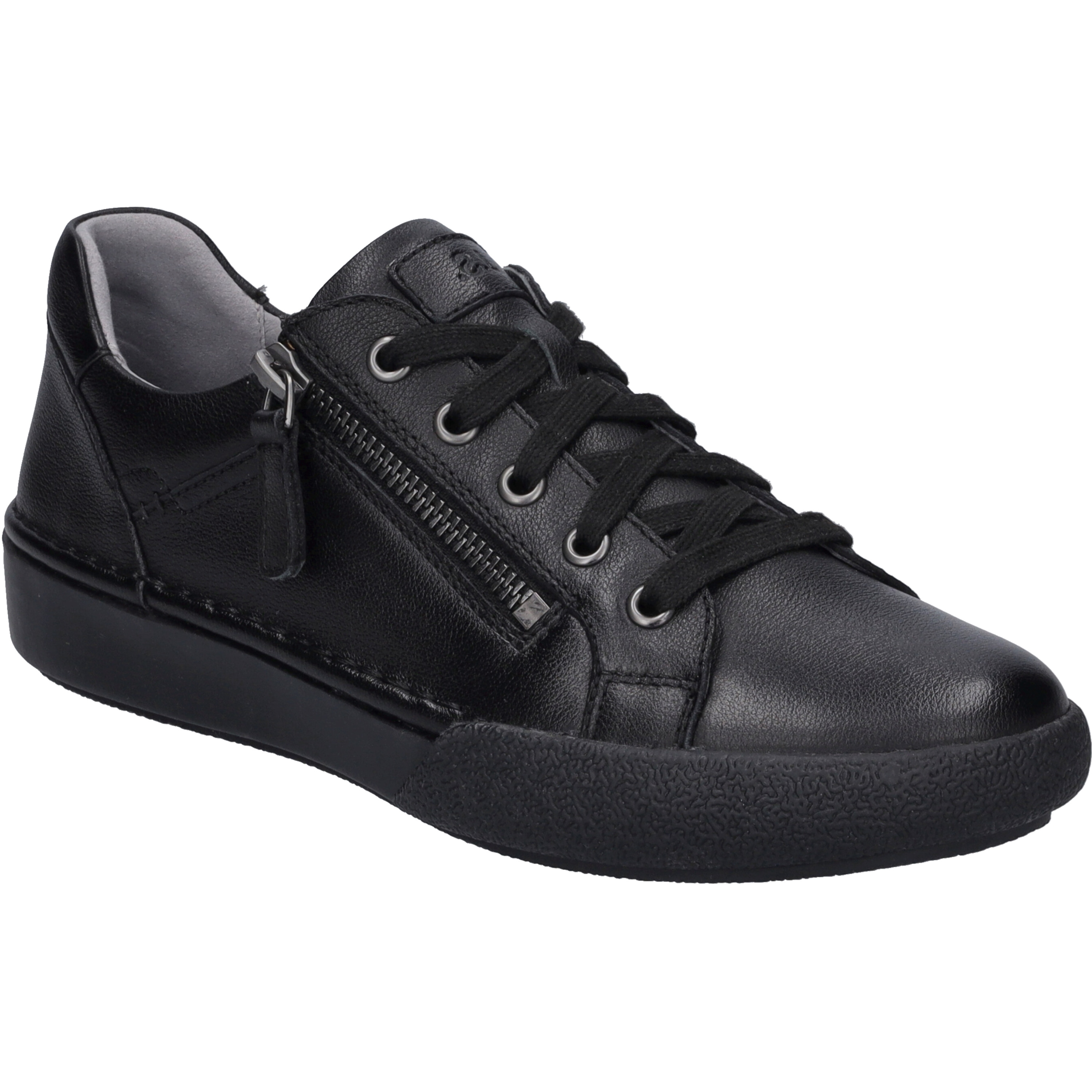 Sneaker JOSEF SEIBEL "Claire 13, black-black", Damen, Gr. 38, schwarz (schwarz, schwarz), Obermaterial: 100% Rindsleder Leather cow., Schuhe Sneaker