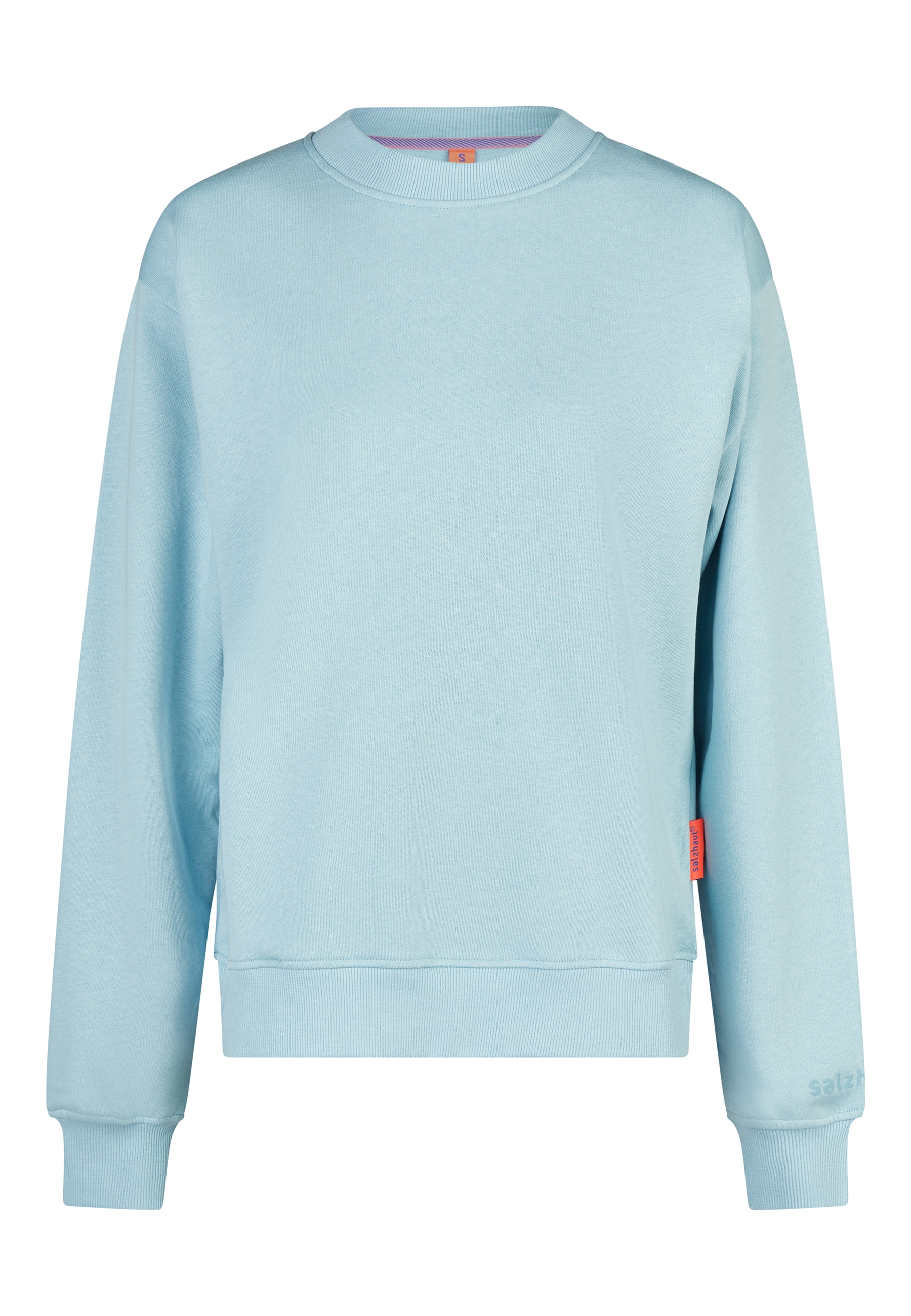 Sweatshirt SALZHAUT "Sweatshirt VEBIESTERN", Damen, Gr. M, blau (breeze), Obermaterial: 100% Baumwolle CO., Sweatshirts Sweatshirt